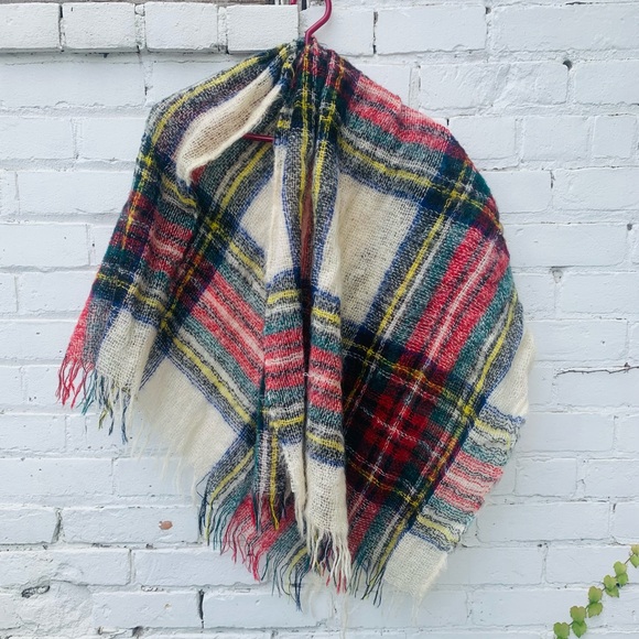 Accessories - Vintage 100% Scottish Wool Blanket Scarf